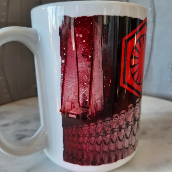 Star Wars Coffee Mug Kylo Ren The Force Awakens Black Red White 15oz - Picture 4 of 8